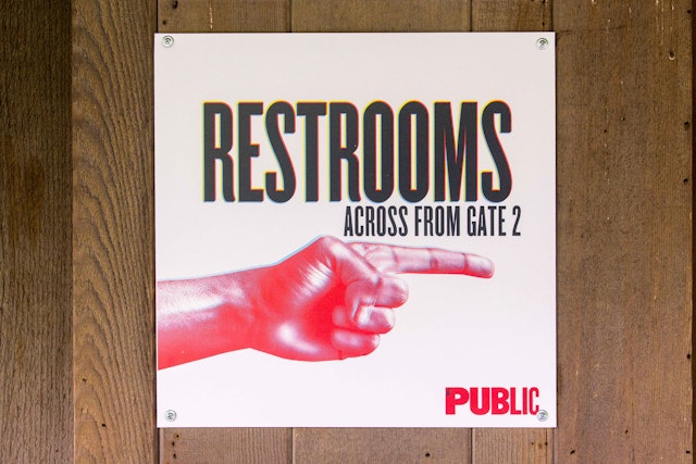 Signage system for the Delacorte.